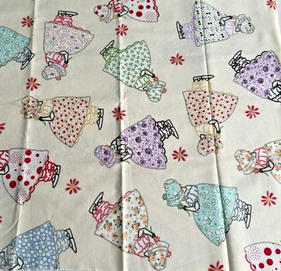 Windham Cotton Fabric Rocky Mountain Quilt Museum Tossed Sunbonnet Sue 29912 - Image 1 of 4