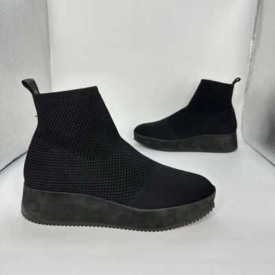 Botín de plataforma Eileen Fisher-Mars para mujer talla 10 botín negro Foto 1 de 4