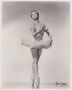1955 Pressefoto Prima Ballerina Nina Novak für Ballett Russe de Monte Carlo - Bild 1 von 2