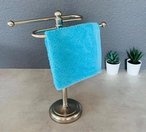 Freistehender Handtuchhalter mit Fingerspitze Ständer Nickel gebürstet - Bild 1 von 2