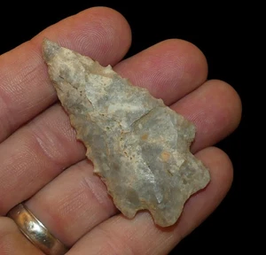 RICE LOBED PETTIS CO MISSOURI INDIAN ARROWHEAD ARTIFACT COLLECTIBLE RELIC - Picture 1 of 7