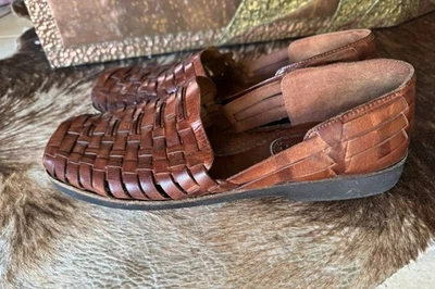 Vintage Sun Steps Woven Leather Men’s 10 Shoes Sandals - Image 1 of 4