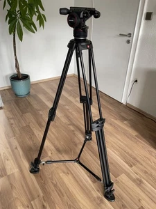 Manfrotto Nitrotech N8 & 546B Doppelrohr-Stativ | Mittelspinne | Fluid-Kopf - Bild 1 von 15
