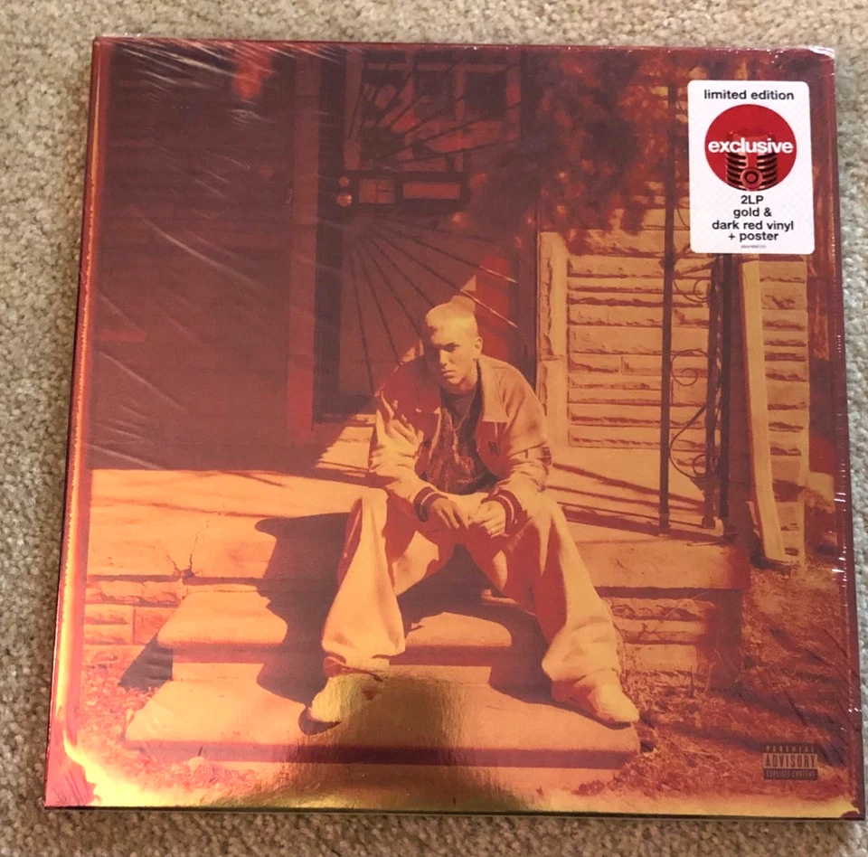 Eminem Marshall Mathers 25th Anniversary Edition 2LP Gold & Dark Red Vinyl LE Foto 1 de 4