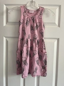 Hanna Andersson Girls Sleeveless Pink Sundress Jelly Fish Cotton 6-7 120 CM - Picture 1 of 9