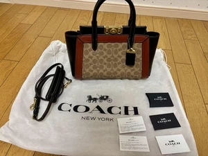 COACH Handbag Black Brown Beige - Picture 1 of 3