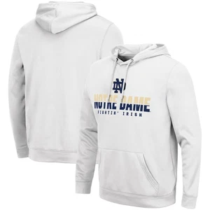 Men's Colosseum White Notre Dame Fighting Irish Lantern Pullover Hoodie - Picture 1 of 3