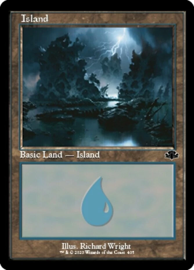 Basic Lands 10 MTG Island (405) - Retro Frame, NM-Mint, English Dominaria Remast - Image 1 of 1