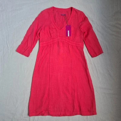 Nuevo con etiquetas Vestido Backstage by Oska Mujer 100% Lino Midi Línea A Talla M Playa Boho Foto 1 de 4