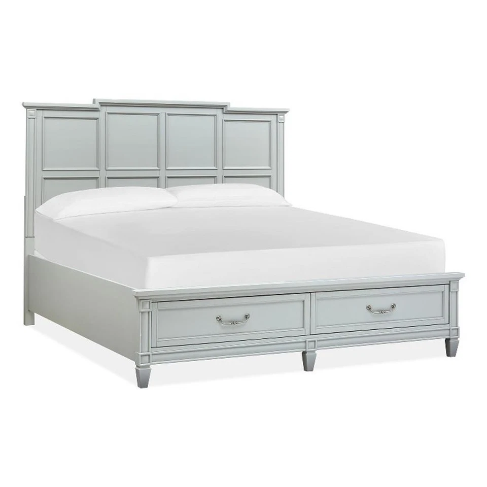 Magnussen Home Glenbrook Pebble Queen Panel Storage Bed Foto 1 de 1