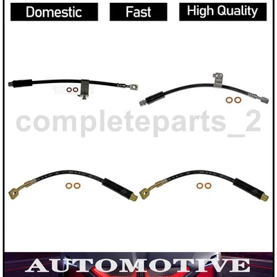 Mangueira hidráulica de freio linha de freio dianteira traseira compatível com 2004 2005 2006 Chevrolet Malibu - Imagem 1 de 4