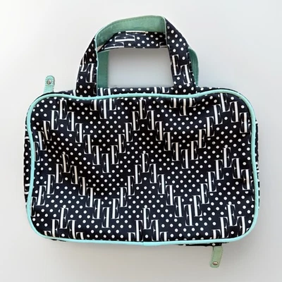Elle Zip Around Plastic Cosmetic Travel Bag 7.5” X 10.5” 3 Zipped Compartments - image 1 of 4