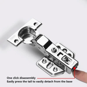 Full Overlay Soft Closing Frameless Cabinet Door Hinge Kitchen Cupboard Cupboard - Picture 1 of 7