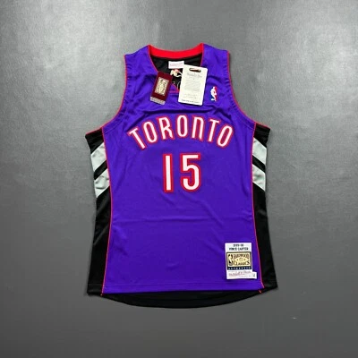 Camiseta masculina 100% autêntica Vince Carter Mitchell & Ness 99 00 Raptors tamanho 44 L - Imagem 1 de 4
