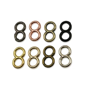Bag Clasps Double Opening 8-shaped Clips For 11 13 17 mm Bag/Chain/Strap Belt - Picture 1 of 15