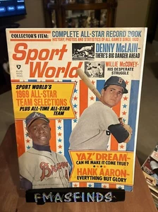 C4 1969 HANK AARON BRAVES YASTRZEMSKI RED SOX Sport World Magazine Baseball - Picture 1 of 1