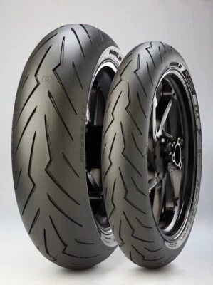 COPPIA GOMME MOTO PIRELLI DIABLO ROSSO III 120/70 ZR 17 W 190/55 ZR 17 W DOT2024