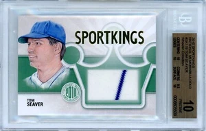 2010 SPORTKINGS 31ST NATIONAL #SK119 - GOLD 1/1 TOM SEAVER JERSEY RELIC - BGS 10 - Picture 1 of 2