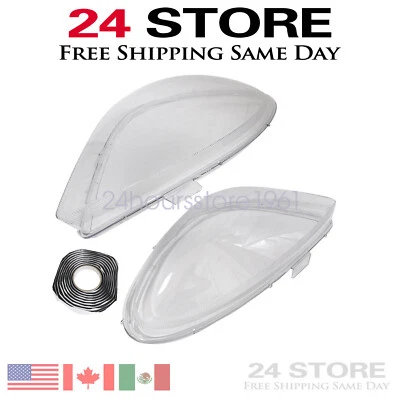 Left&Right Side Headlight Lens Cover For 2005-2011 Mercedes-Benz SLK Class R171 - Изображение 1 из 4