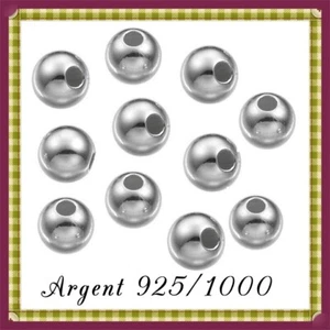 Perles lisses 5mm trou 1,5mm, en Argent 925/1000 . Réf: PL005 - Foto 1 di 1