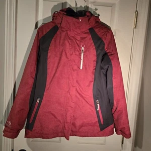 Free Country 3 in 1 Systems Full Zip Winter Hooded Jacket Pink/Gray US Women's M - Picture 1 of 7