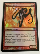 MTG Magic The Gathering - Barbed Sliver - Premium Deck Series Sliver - FOIL - MP