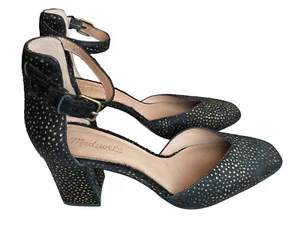 Madewell SIZE 9.5 The Dove High Heel Sandal in Metallic Dot Calf Hair - Picture 1 of 10