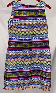 MADISON LEIGH Colorful Tassel Fringe accent dress. Size 12. NWT - Picture 1 of 6