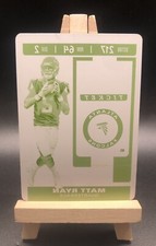 2019 Panini Contenders Optic Printing Plate 1/1 Matt Ryan