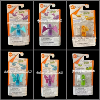 HexBug Nano Evo Bat Butterfly Attachment Wings Robotic Bug Blue Purple Cat Toy - Image 1 of 2