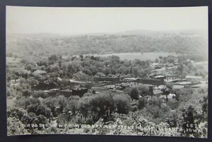 Elkader Iowa IA Birdseye View Old Kramer Stone House Photo Postcard RPPC c1940 - Picture 1 of 2