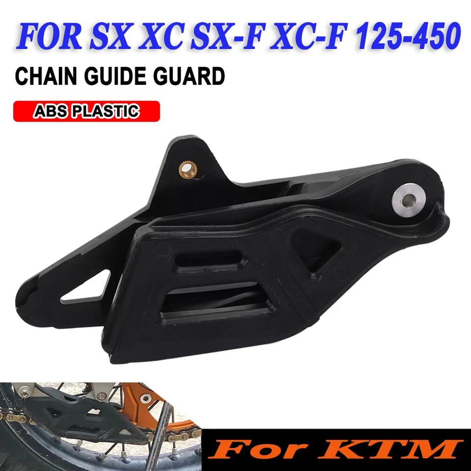 Black For KTM SX XC SX-F XC-F 125 150 250 300 350 450 Rear Chain Guard Guide Foto 1 de 4