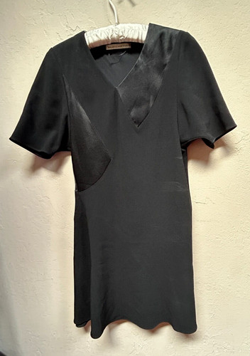 Balenciaga Mini Abito Donna Scollo V Nero Cambio 36 Manica Corta Carriera Italia