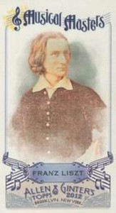 2012 Allen and Ginter Mini Musical Masters #MM12 Franz Liszt NM-MT 