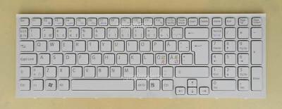For SONY VAIO VPCEB VPC EB Keyboard Nordic Scandinavian ND Frame White - Image 1 of 4