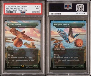 PSA 9 MTG African European Swallow Birds Of Paradise FOIL Monty Python SL 1675 - Picture 1 of 3