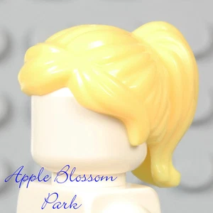NEW Lego Female Minifig BLONDE HAIR Light Yellow Girl Head Gear w/Ponytail Bangs - Picture 1 of 1