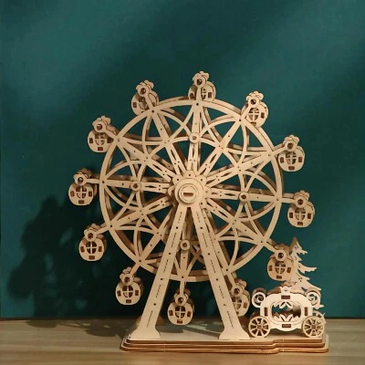 RUIAN Ferris Wheel Building Toys DIY Wood Puzzle for Adult Xmas Gift Kits - Image 1 of 4