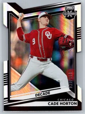 2022 Panini Elite Extra Edition #7 Cade Horton Decade Die Cut 033/999 - Image 1 of 2