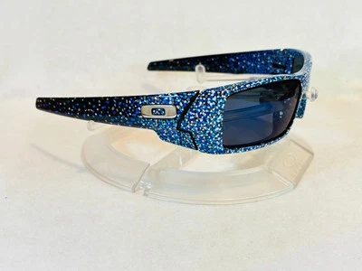 Óculos de sol Oakley Gascan azul confete personalizado com novas lentes espelhadas azuis - Imagem 1 de 4