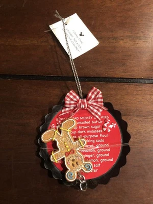 Disney's Holiday Collection Gingerbread Mickey Cookie Recipe 2006 Ornament NEW - Image 1 of 2