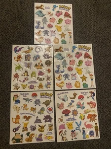 Lot of (5) Pokémon Temporary TATTOOS RoseArt Body Art 1999 Nintendo - Picture 1 of 3