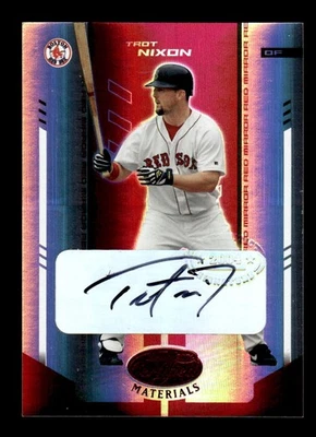 Espejo Trot Nixon 2004 Leaf Certified Materials #184 autógrafo rojo #/250 Foto 1 de 2