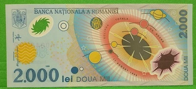 Billete de polímero sin circular sistema solar Rumania P-111 2000 Lei año 1999 🇷🇴 Foto 1 de 2