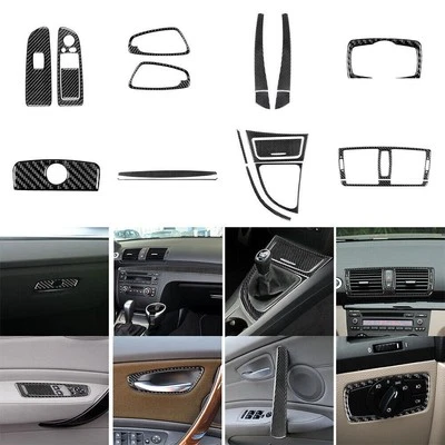 Kit de cubierta interior completo de fibra de carbono de 20 piezas para BMW Serie 1 E82 E88 2008-13 Foto 1 de 4
