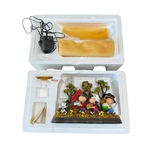 Danbury Mint Charlie Brown A Time to Give Thanks Leuchtskulptur Komplettsatz - Bild 1 von 8