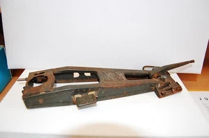 Lafette per vecchio cannone in lamiera fusa Lineol mortaio pesante 24 cm - Foto 1 di 3