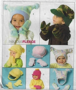 Fleecy Hats & Mittens  for Babies, Toddlers uncut pattern 5253 - Picture 1 of 1