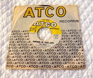CREAM Sunshine Of Your Love SWLABRA 45 Clapton CLASSIC ROCK ATCO SLV 1969 MINT - Picture 1 of 2