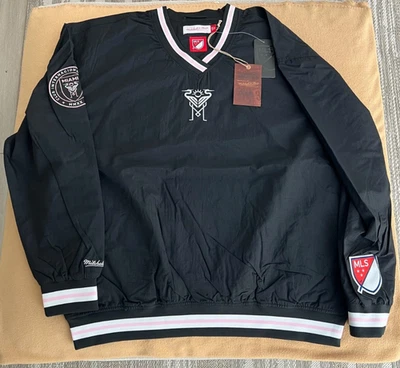 [Nuevo] Chaqueta cortavientos suéter Mitchell & Ness MLS Inter Miami grande para hombre Foto 1 de 4